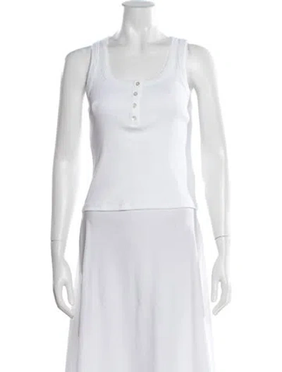 Pre-owned Veronica Beard Scoop Neck Sleeveless Top In White