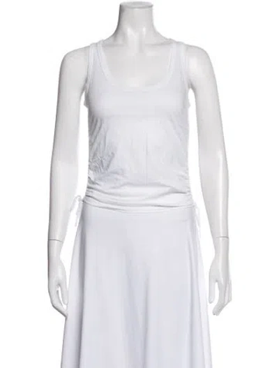 Pre-owned Veronica Beard Scoop Neck Sleeveless Top In White