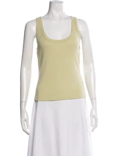 Pre-owned Veronica Beard Scoop Neck Sleeveless Top In Yellow
