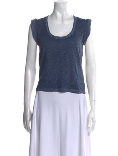 Pre-owned Veronica Beard Scoop Neck Sleeveless T-shirt In Blue