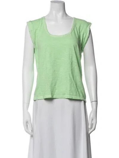 Pre-owned Veronica Beard Scoop Neck Sleeveless T-shirt In Green