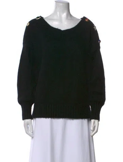Pre-owned Veronica Beard Scoop Neck Sweater In Black