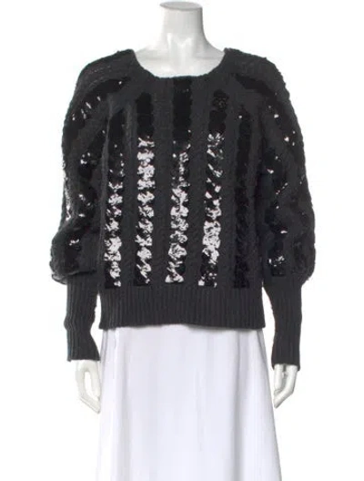 Pre-owned Veronica Beard Scoop Neck Sweater In Black