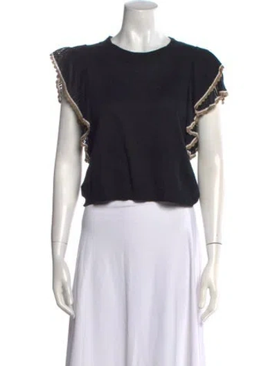 Pre-owned Veronica Beard Scoop Neck Sweater In Black