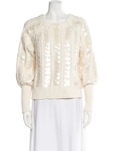 Pre-owned Veronica Beard Scoop Neck Sweater In Neutral