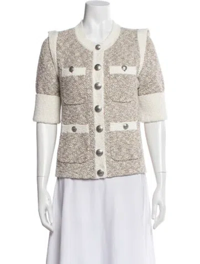 Pre-owned Veronica Beard Scoop Neck Sweater In Neutral