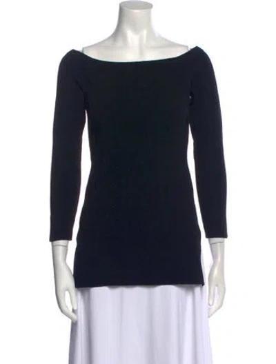 Pre-owned Veronica Beard Scoop Neck Three-quarter Sleeve Top W/ Tags In Black