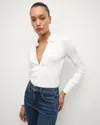 Veronica Beard Scottie Button-down Shirt In White
