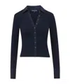 Veronica Beard Scottie Long Sleeve Top In Navy In Black