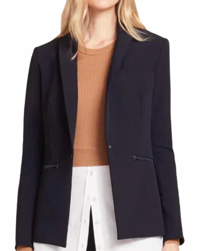 Veronica Beard Scuba Button Jacket In Navy
