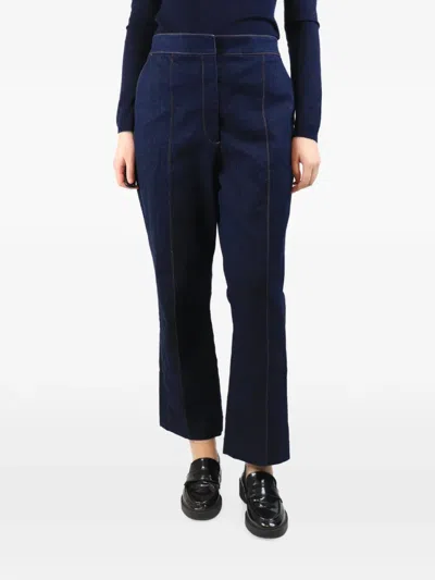 Pre-owned Veronica Beard Seam-detail Pocket Jeans In Blue