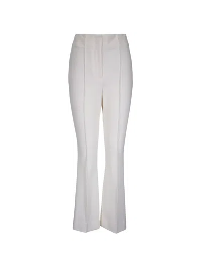 Veronica Beard Seam-detail Trousers In White