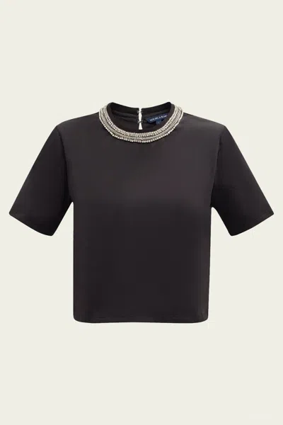 VERONICA BEARD SEBASTIAN TEE IN BLACK