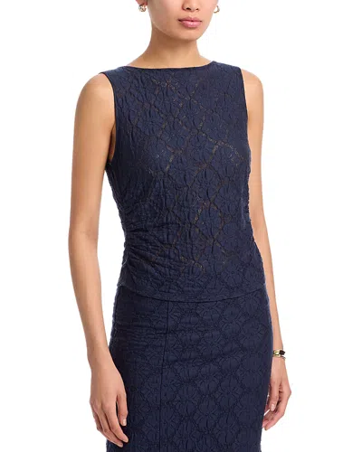 Veronica Beard Selah Tank Top In Blue