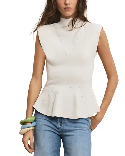 Veronica Beard Seraphine Knit Top In White