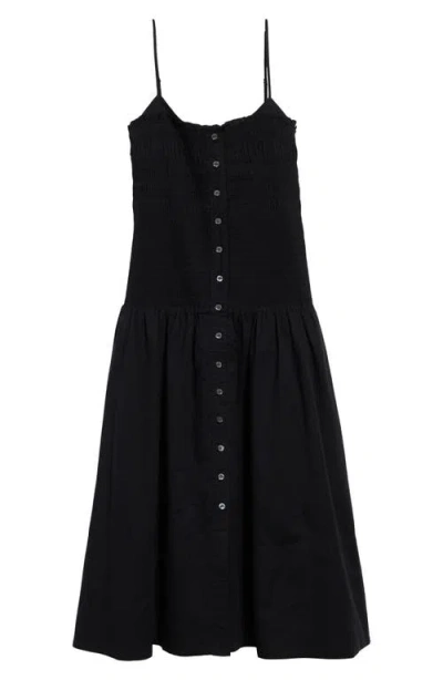 Veronica Beard Serenel Smock Sundress In Black