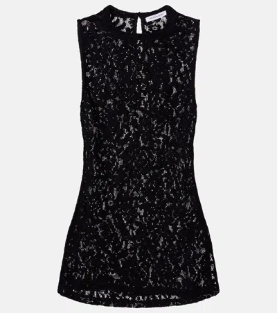 Veronica Beard Serenka Floral Lace Top In Animal Print