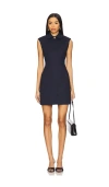 Veronica Beard Serina Sleeveless Denim Mini Dress In Blue