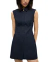 Veronica Beard Serina Sleeveless Denim Mini Dress In Dark Oxford