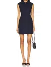 Veronica Beard Serina Sleeveless Denim Mini Dress In Brown