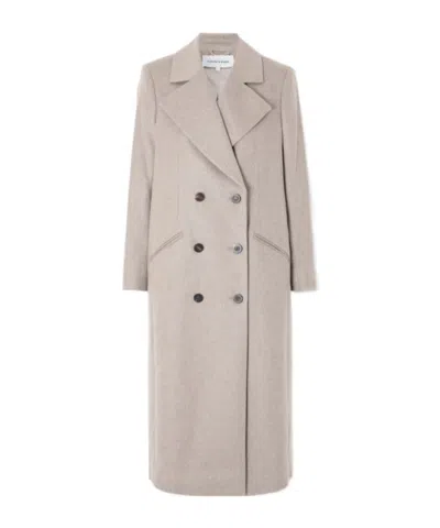 Veronica Beard Seth Dickey Double-breasted Coat In Brown