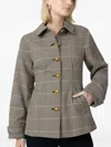 Veronica Beard Severine Prince Of Wales Check Jacket In Gray