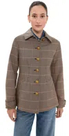 Veronica Beard Severine Prince Of Wales Check Jacket In Brown