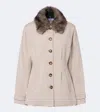 Veronica Beard Severine Pleated Jacket In Neutral