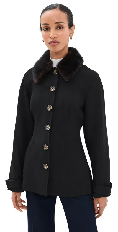 Veronica Beard Severine Tailored Dickey Jacket Black