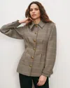 Veronica Beard Severine Tailored Jacket In Khaki Multi