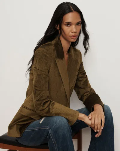 Veronica Beard Sevyn Corduroy Dickey Jacket In Green