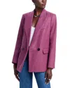 Veronica Beard Sevyn Dickey Double-breasted Wool-blend Blazer In Vintage Or