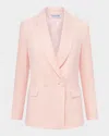 Veronica Beard Sevyn Satin Dickey Jacket In Pink Shell
