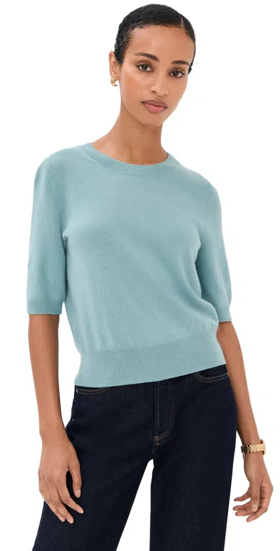 Veronica Beard Shana Cashmere Sweater Antique Blue In Green