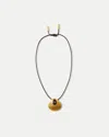 Veronica Beard Shell Cord Necklace In Gold