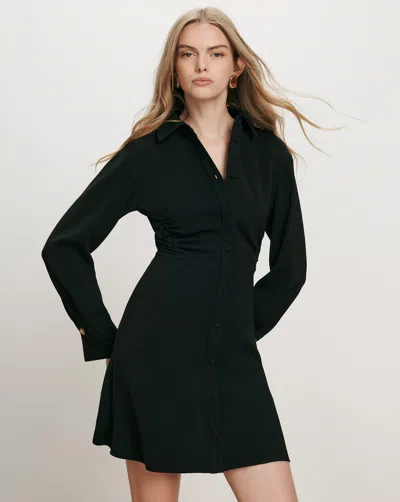 Veronica Beard Shiloh Mini Shirtdress In Black