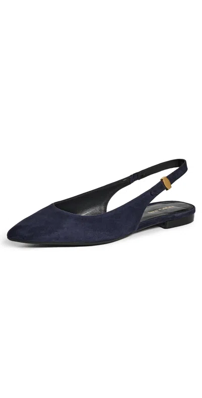 Veronica Beard Shina Flats Navy In Blue