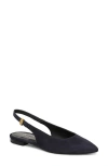 Veronica Beard Shina Slingback Pointed Toe Flat In Black