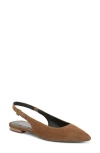 Veronica Beard Shina Slingback Pointed Toe Flat In Brown