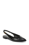 Veronica Beard Shina Slingback Pointed Toe Flat In Black