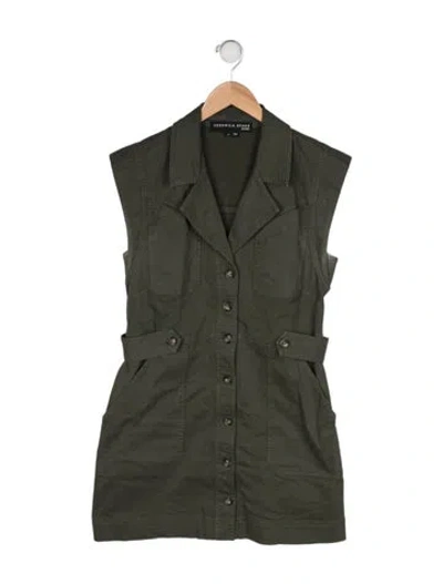 Pre-owned Veronica Beard Shirtdress In Green