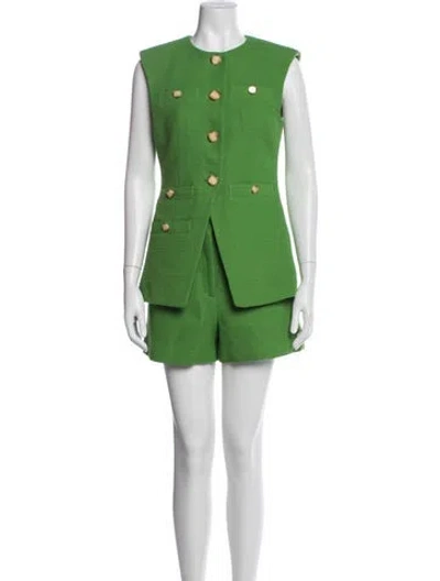Pre-owned Veronica Beard Short Set In Green