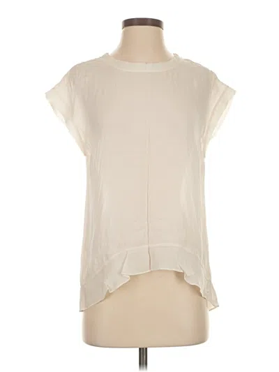 Pre-owned Veronica Beard Short Sleeve Blouse In White