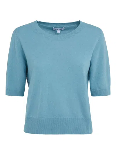 Veronica Beard Short-sleeve Knit Top In Blue