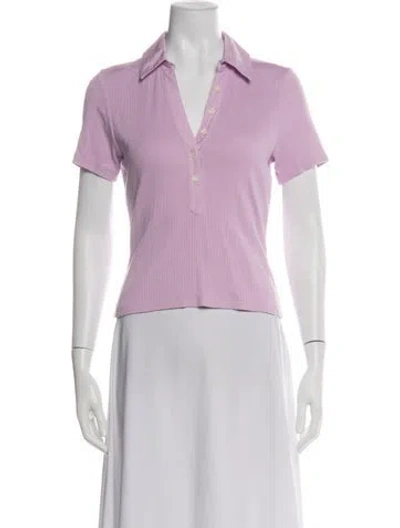 Pre-owned Veronica Beard Short Sleeve Polo In Green