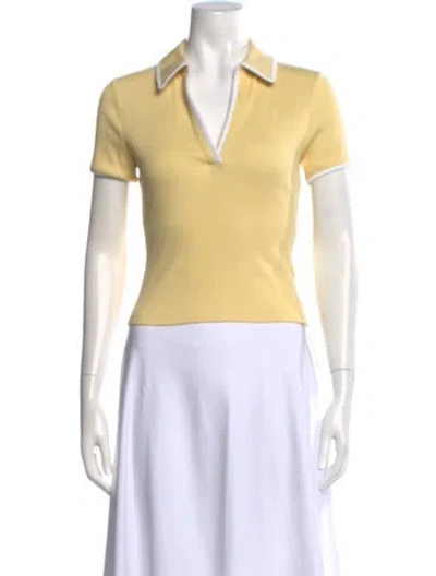 Pre-owned Veronica Beard Short Sleeve Polo In Neutral