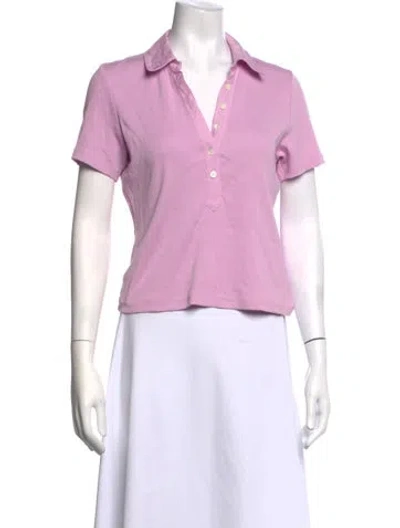 Pre-owned Veronica Beard Short Sleeve Polo In Purple
