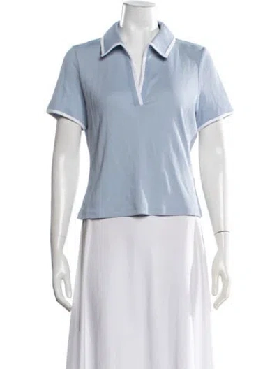 Pre-owned Veronica Beard Short Sleeve Polo W/ Tags In Blue