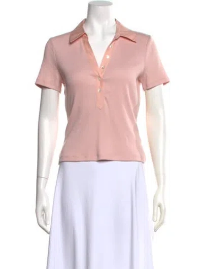Pre-owned Veronica Beard Short Sleeve Polo W/ Tags In Pink