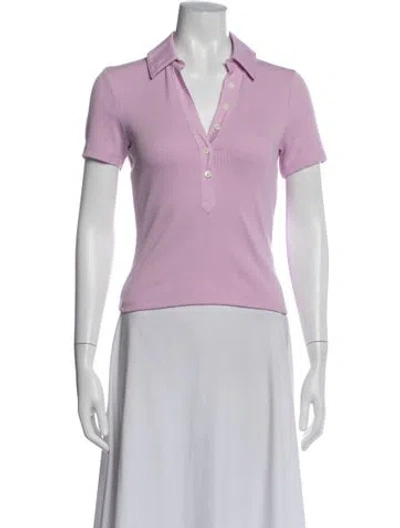 Pre-owned Veronica Beard Short Sleeve Polo W/ Tags In Purple